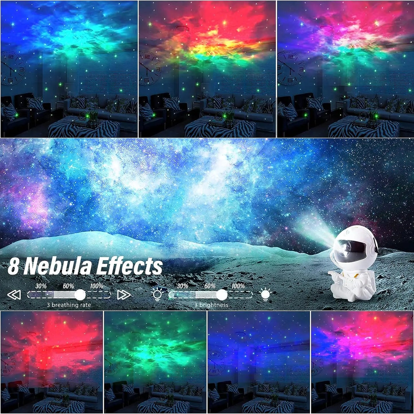 Astronaut Space Galaxy Starry Night Light Projector