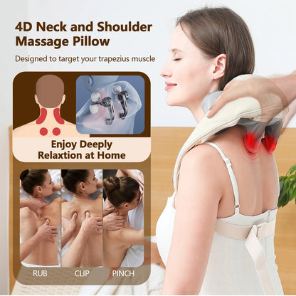 Neck, Back And Shoulder Shiatsu Kneading Massager